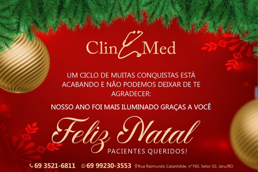 Clin Med deseja a todos os seus amigos e clientes um Feliz Natal - Jaru Online Clin Med deseja a todos os seus amigos e clientes um Feliz Natal - Jaru Online